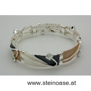 Armband  Gold/Grau/Silber